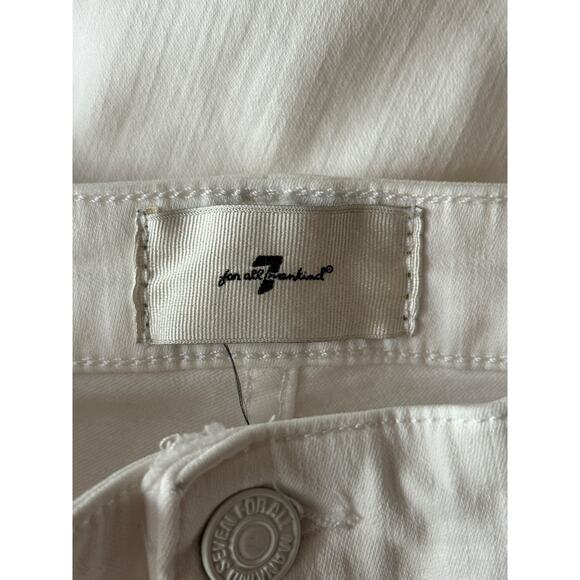 7 For All Mankind Ultra High Rise Skinny Boot jeans white size 28 - Picture 5 of 8